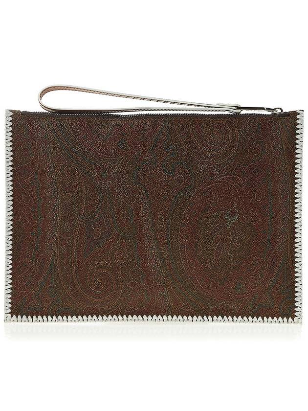 Paisley Clutch Bag Brown - ETRO - BALAAN 4