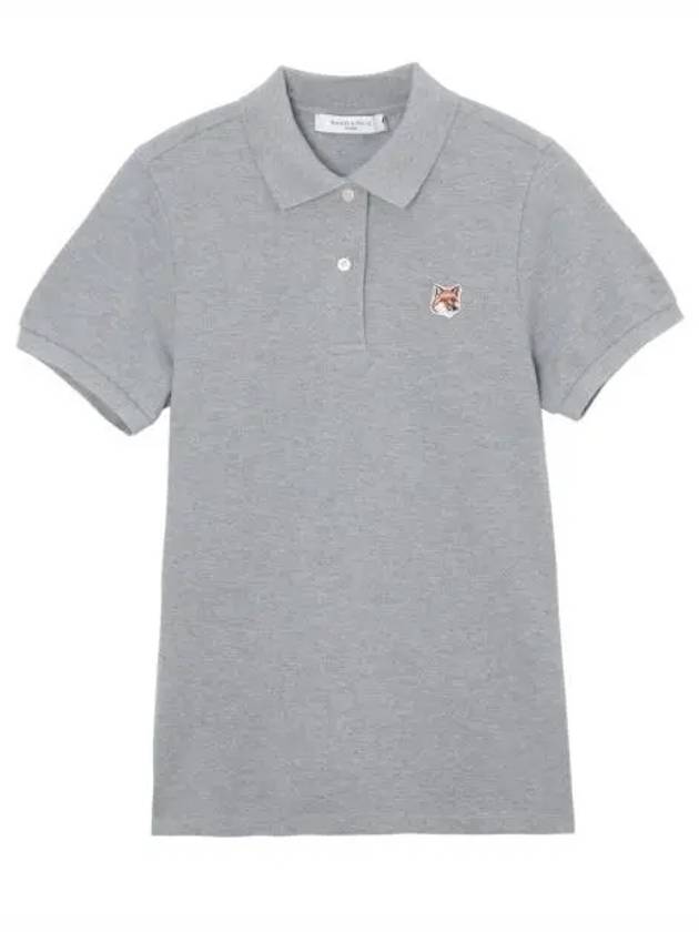 Fox Head Patch Classic Short Sleeve Polo Shirt Gray - MAISON KITSUNE - BALAAN 2