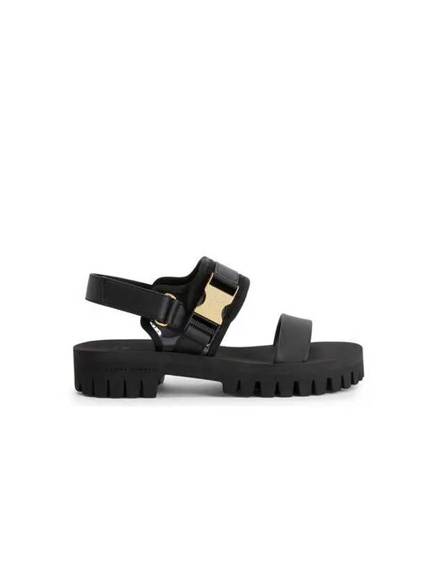 MEN RODAR LOGO BUCKLE SANDALS BLACK - GIUSEPPE ZANOTTI - BALAAN 1