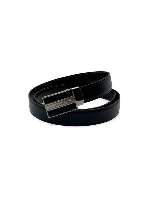 Classic Reversible Leather Belt Black - MONTBLANC - BALAAN 3