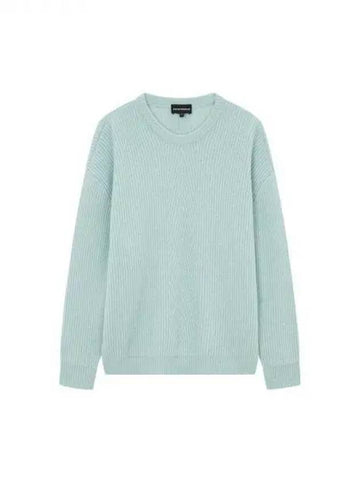 Women s Soft Wool Ribbed Sweater Mint 270426 - EMPORIO ARMANI - BALAAN 1