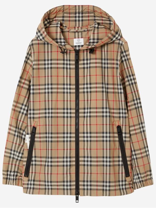 Check Hooded Jacket Archive Beige - BURBERRY - BALAAN 2