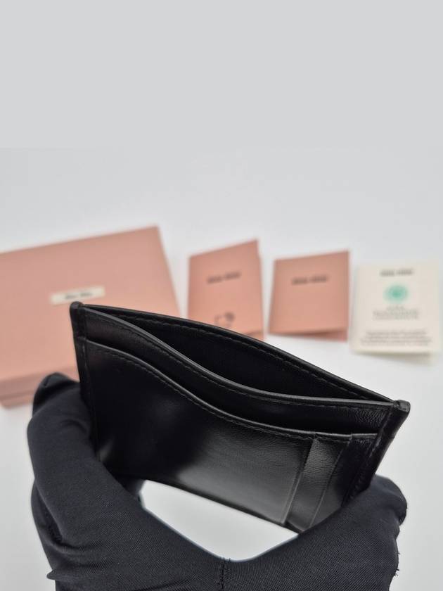 Matelasse Nappa Leather Card Wallet Black - MIU MIU - BALAAN 8