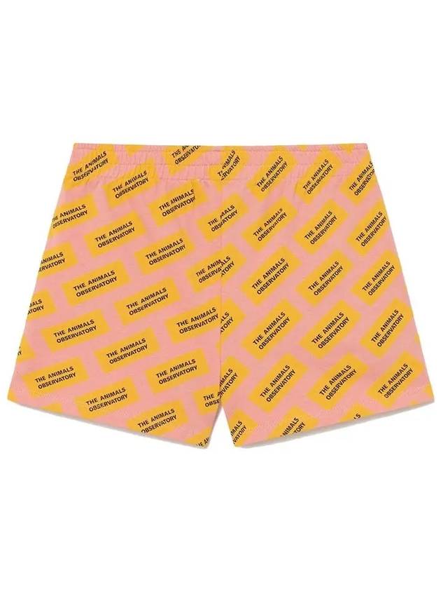 Kids All Over Logo Short Pants Pink S22037 249AK - THE ANIMALS OBSERVATORY - BALAAN 3