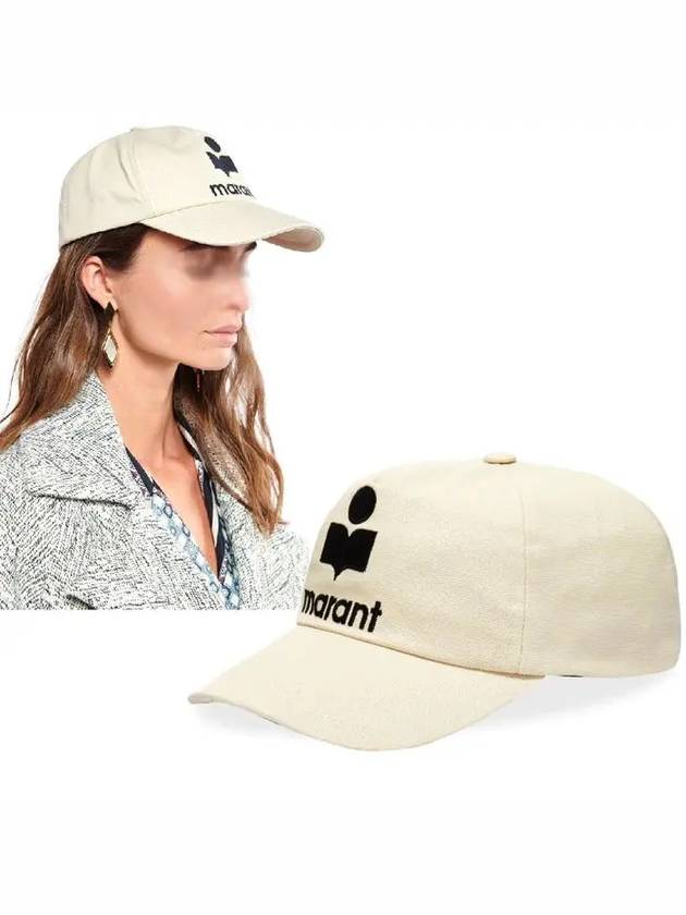 Tyron Embroidered Logo Ball Cap Ecru - ISABEL MARANT - BALAAN 2