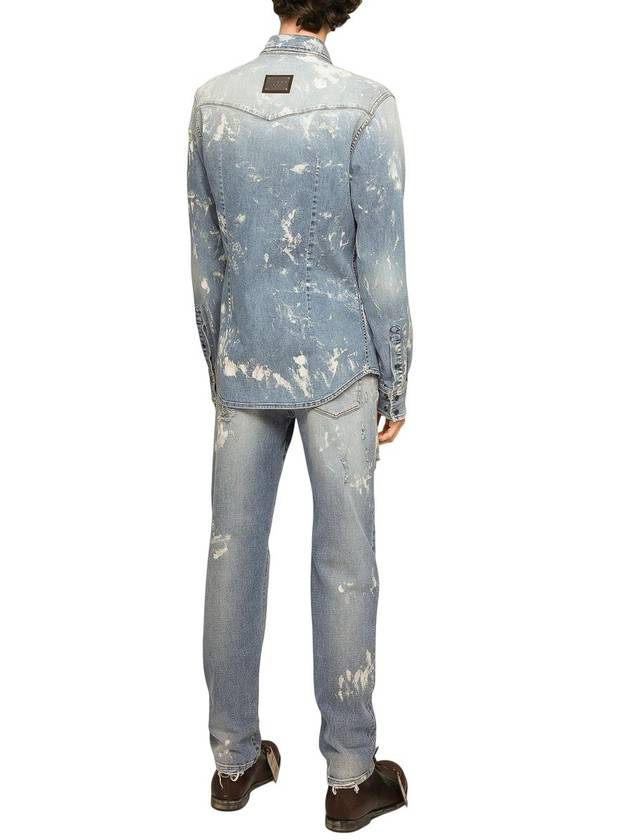 23 fw Light Blue White Cotton Blend Jeans GY07CDG8JH0S9001 B0480746042 - DOLCE&GABBANA - BALAAN 4