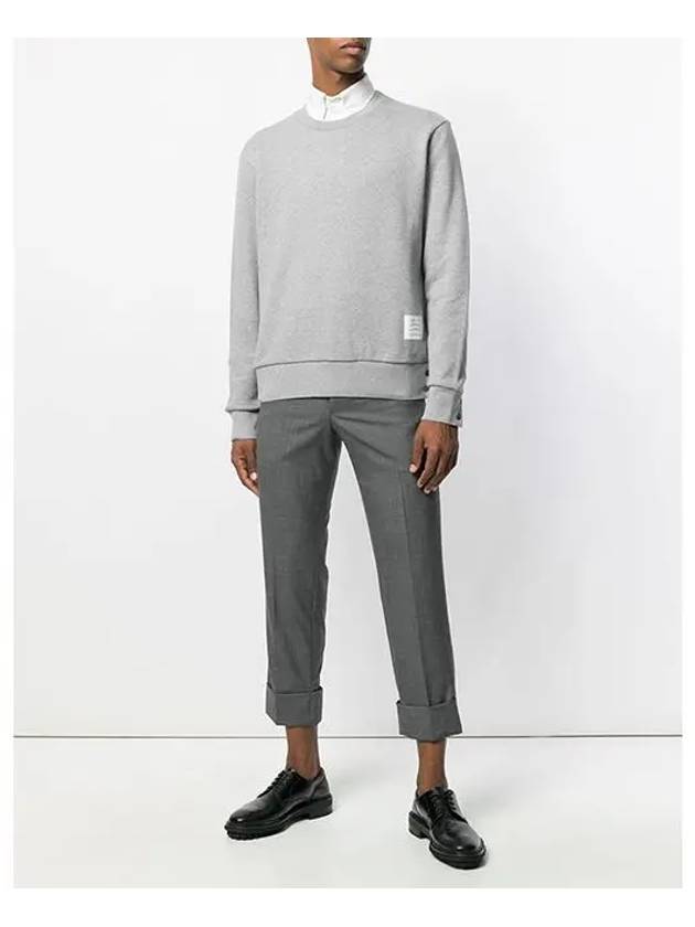 Center Back Stripe Crewneck Sweatshirt Light Grey - THOM BROWNE - BALAAN 6