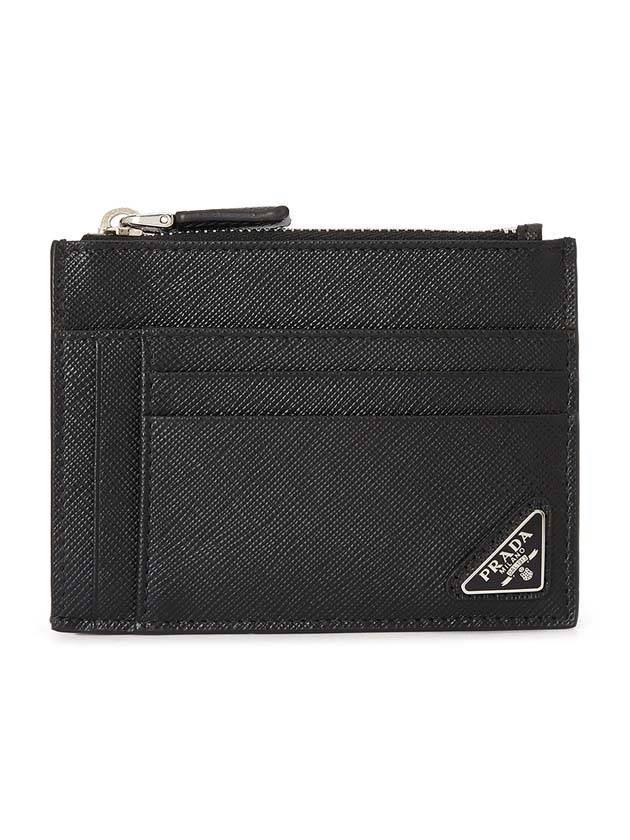 Saffiano Card Wallet Black - PRADA - BALAAN 1