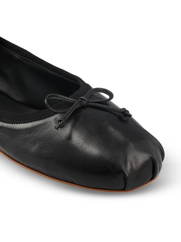 Women's Logo Leather Ballerinas Black - MIU MIU - BALAAN 5