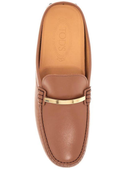 dark brown calfskin slip-on with metal detail - TOD'S - BALAAN 2