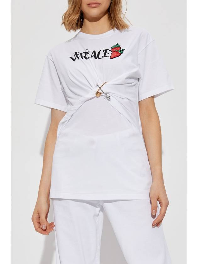 Versace T-shirt With Applications, Women's, White - VERSACE - BALAAN 3