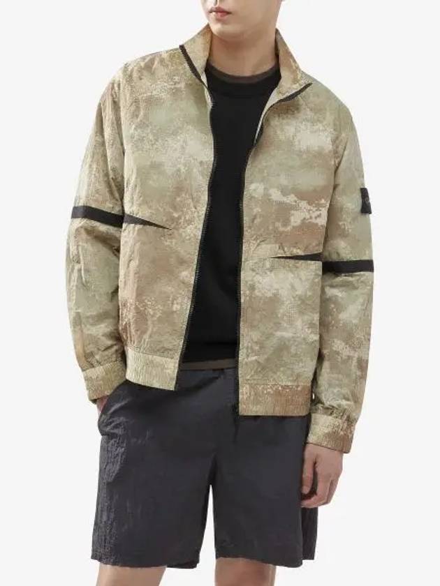 Dissolving Grid Camo Zip-up Jacket Beige - STONE ISLAND - BALAAN 2