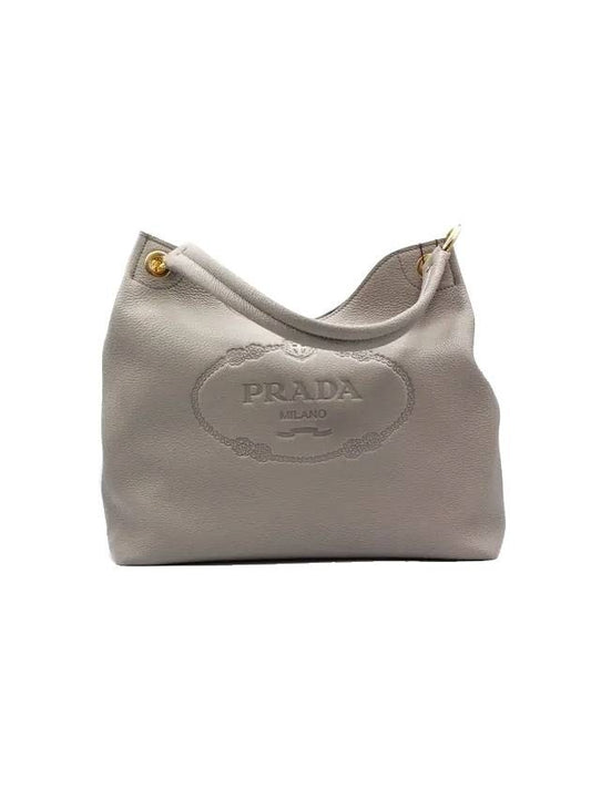 Vitello Phoenix Tote Bag Gray - PRADA - BALAAN.