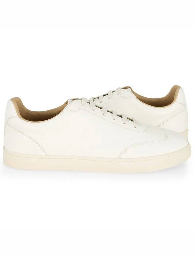 Deerskin Trainers Latex Sole Low Top Sneakers White - BRUNELLO CUCINELLI - BALAAN 3