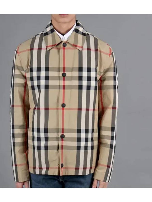 Check Nylon Jacket Beige - BURBERRY - BALAAN 2