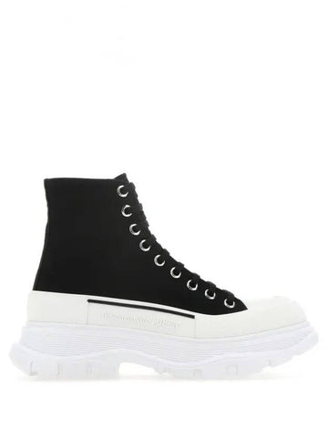 Tread Slick High Top Sneakers White Black - ALEXANDER MCQUEEN - BALAAN 1