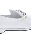 Patent Leather Loafers White - MIU MIU - BALAAN.