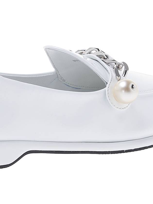 Patent Leather Loafers White - MIU MIU - BALAAN.