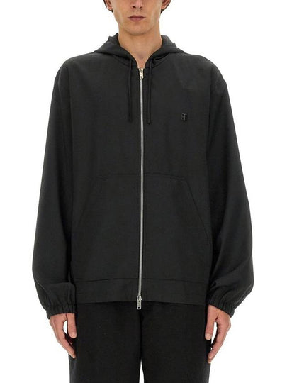 4G Detail Wool Zip-Up Hoodie Black - GIVENCHY - BALAAN 2