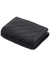 Intrecciato Half Wallet Black - BOTTEGA VENETA - BALAAN 5