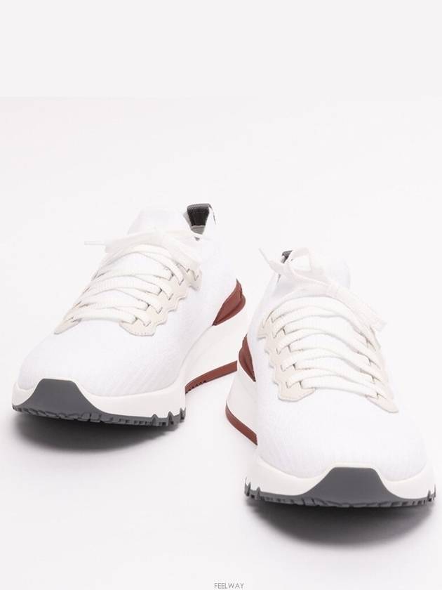 Knit Running Sneakers White - BRUNELLO CUCINELLI - BALAAN 3