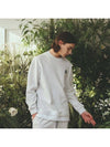 Side Zipper Sweatshirts White Melange Grey - THE GREEN LAB - BALAAN 3