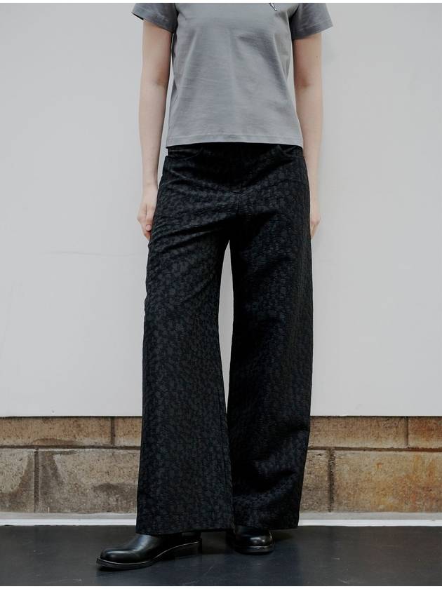 Flower Jacquard Pants Black - AACA - BALAAN 3