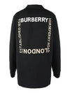 Back Logo V-Neck Cardigan Black - BURBERRY - BALAAN 4