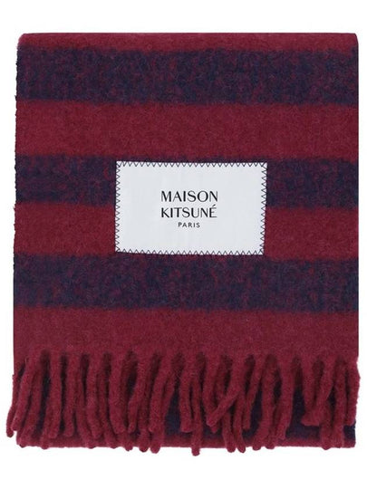 Rugby Stripe Muffler Red - MAISON KITSUNE - BALAAN 2