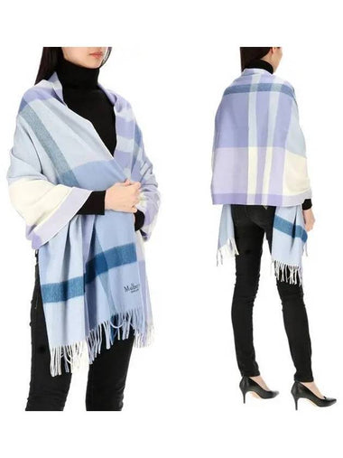 Large Check VS4295 889 U910 Merino Wool Scarf Muffler Shawl 990909 - MULBERRY - BALAAN 1