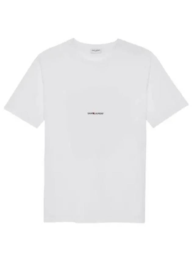 Rive Gauche Short Sleeve T-Shirt White - SAINT LAURENT - BALAAN 2