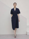 CLOUD OPEN DRESS NAVY - DEFEMME - BALAAN 2