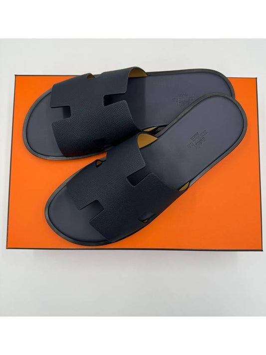 Izmir Leather Slippers Marine Brown - HERMES - BALAAN 2