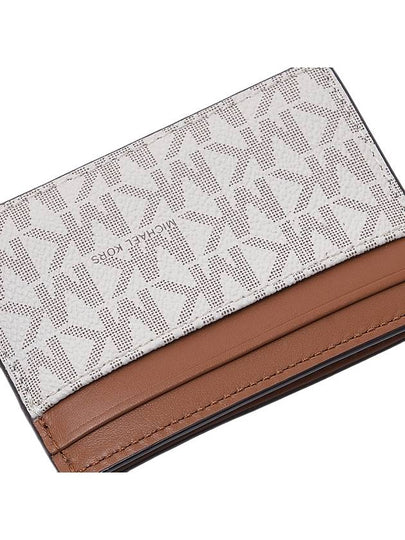 Jet Set Logo Plaque Card Wallet White - MICHAEL KORS - BALAAN 8