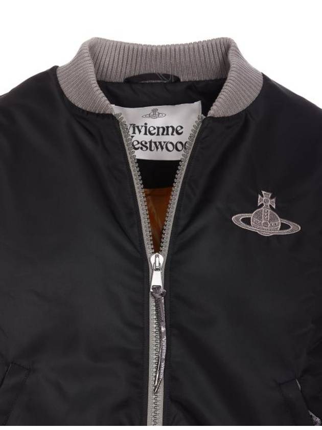 Stripped Cyclist Recycled Nylon Bomber Jacket Grey - VIVIENNE WESTWOOD - BALAAN 5