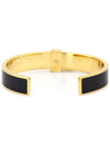 Triangle Logo Plaque Metal Bracelet Black Gold - PRADA - BALAAN 3