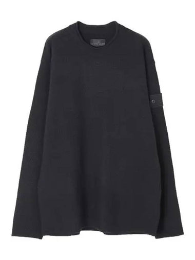 Ghost Piece Geelong Wool Crew Neck Knit Loose Fit - STONE ISLAND - BALAAN 1