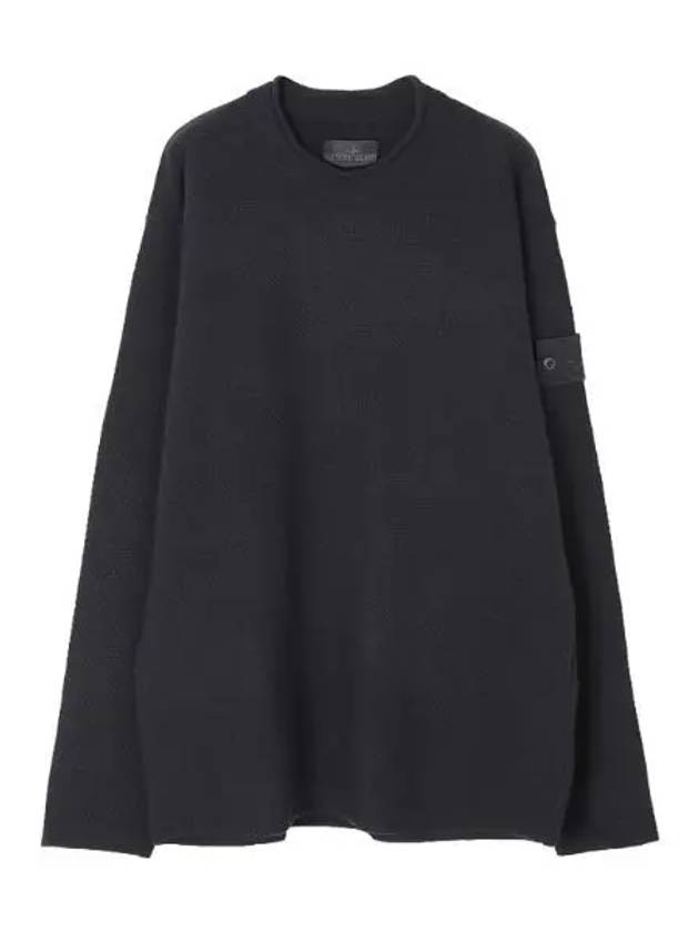 Ghost Piece Geelong Wool Crew Neck Knit Loose Fit Men - STONE ISLAND - BALAAN 1