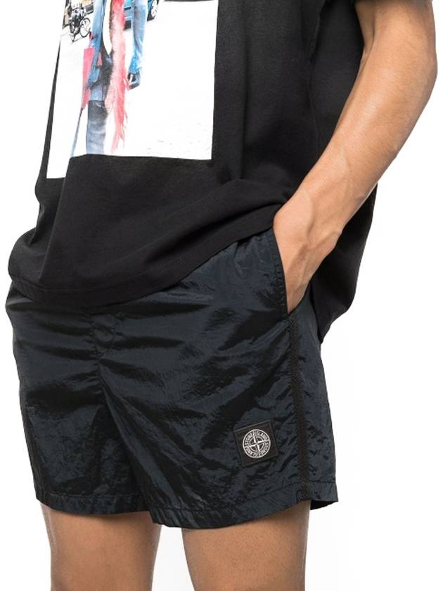 Men's Nylon Metal Swim Shorts Black - STONE ISLAND - BALAAN 6