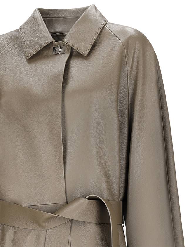 LEATHER OVERCOAT - FENDI - BALAAN 3