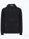 Cotton Waffen Patch Hoodie Navy - STONE ISLAND - BALAAN 2