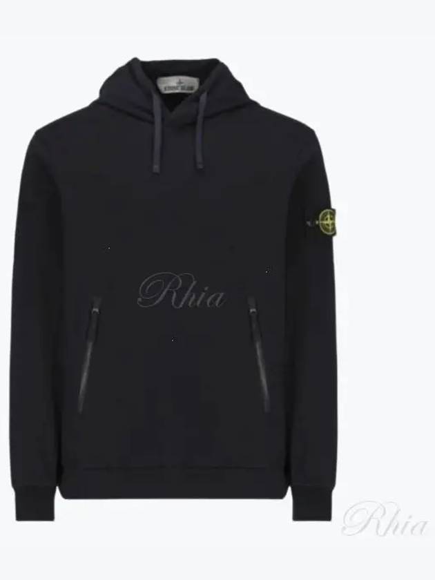 Cotton Waffen Patch Hoodie Navy - STONE ISLAND - BALAAN 2