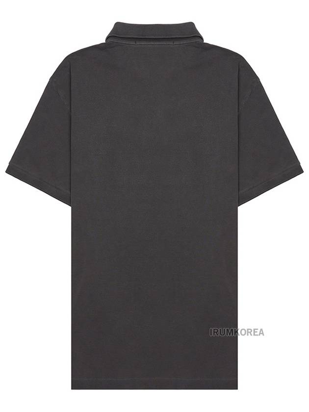 Wappen Cotton Short Sleeve Polo Shirt Charcoal - STONE ISLAND - BALAAN 3