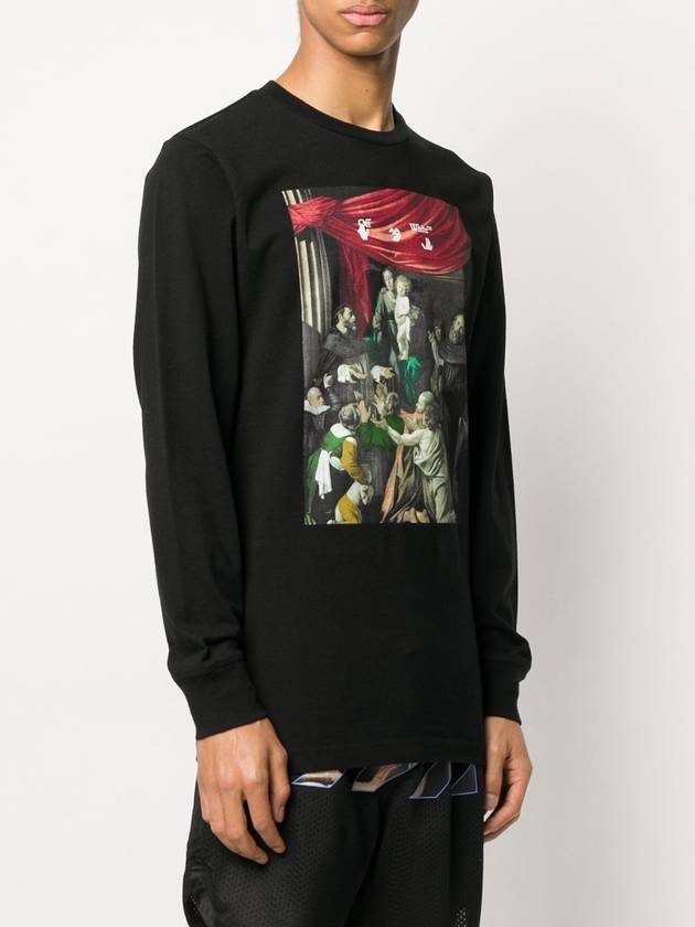 Caravaggio printed long sleeve t-shirt black - OFF WHITE - BALAAN 5