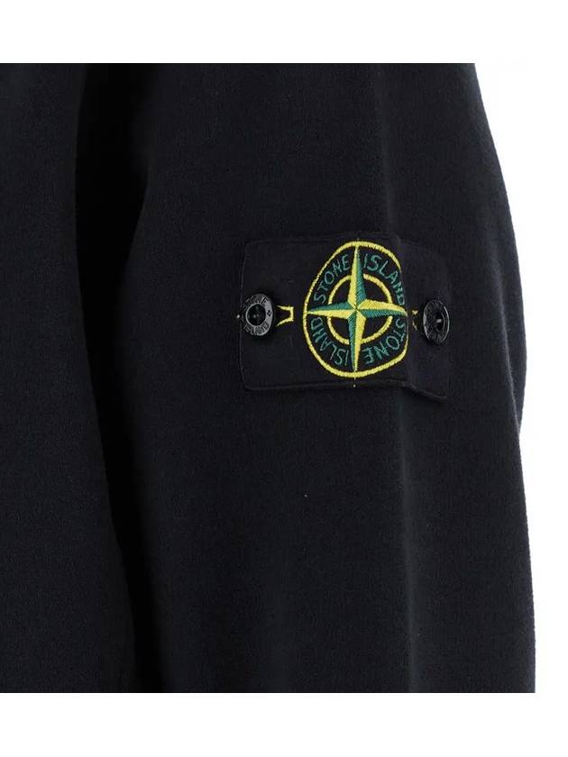 Wappen Patch Crew Neck Cotton Sweatshirt Black - STONE ISLAND - BALAAN 5