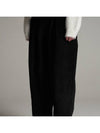 Corduroy dart wide banding pants black - TENER - BALAAN 1