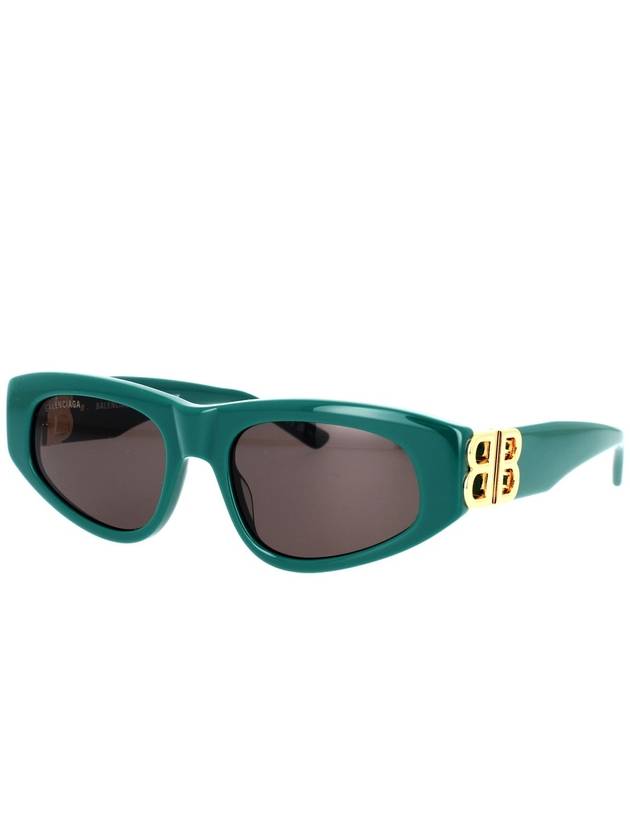 Eyewear Oval Acetate Sunglasses Green Gray - BALENCIAGA - BALAAN 3