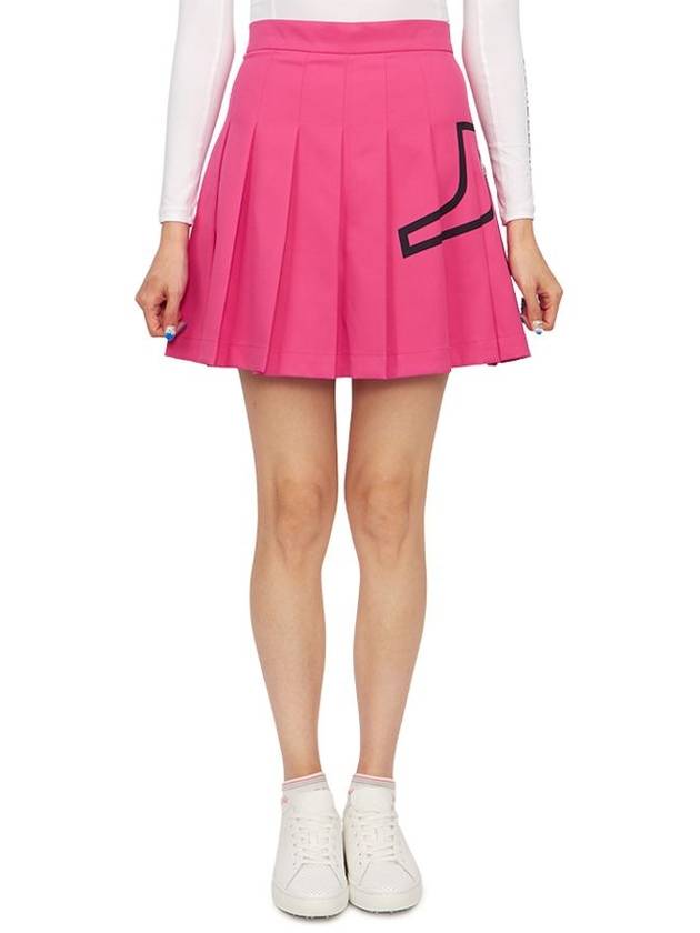 Naomi Pleated Skirt Fuchsia Purple - J.LINDEBERG - BALAAN 1