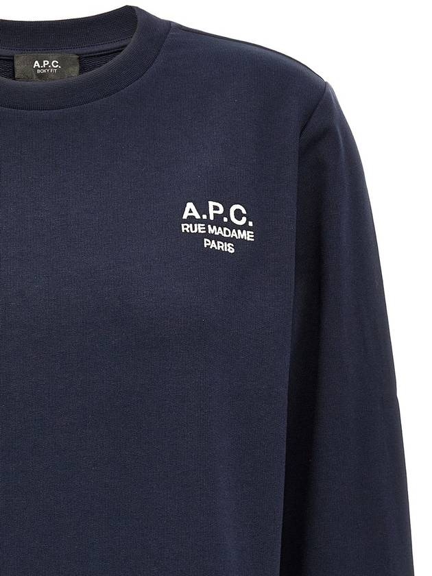 Rue Madame Cotton Sweatshirt Navy - A.P.C. - BALAAN 4