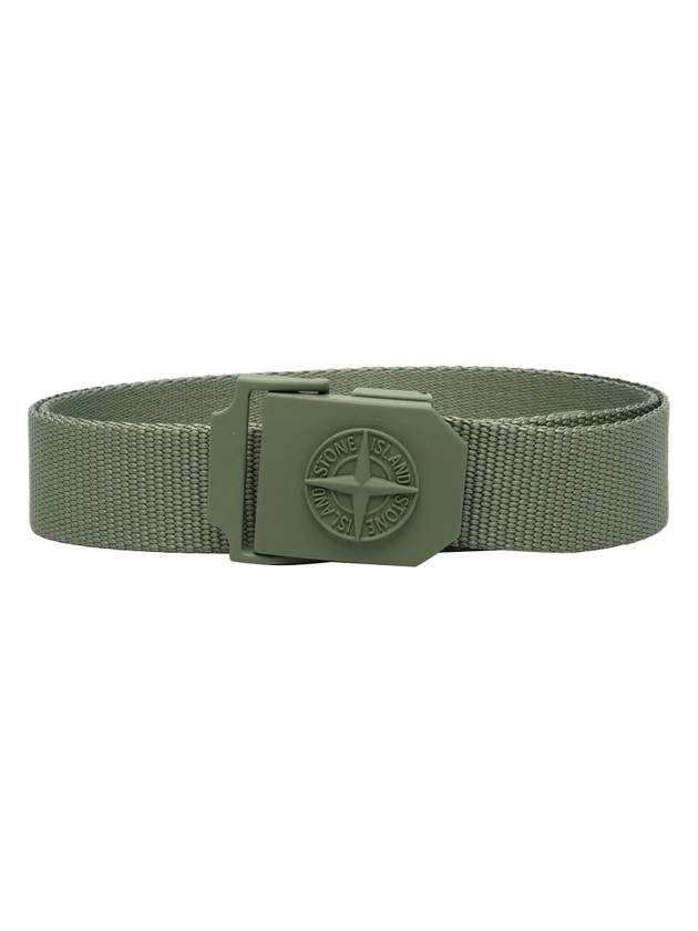 Compass Patch Logo Buckle Belt Khaki - STONE ISLAND - BALAAN 1